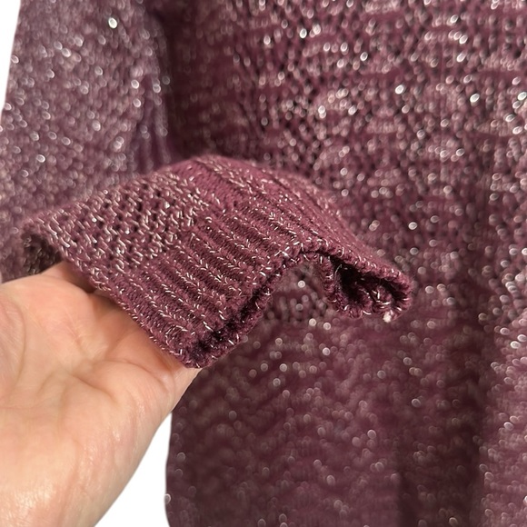 Maurices Purple and Silver Loose Knit Tunic Sweater Sz M - Picture 4 of 10